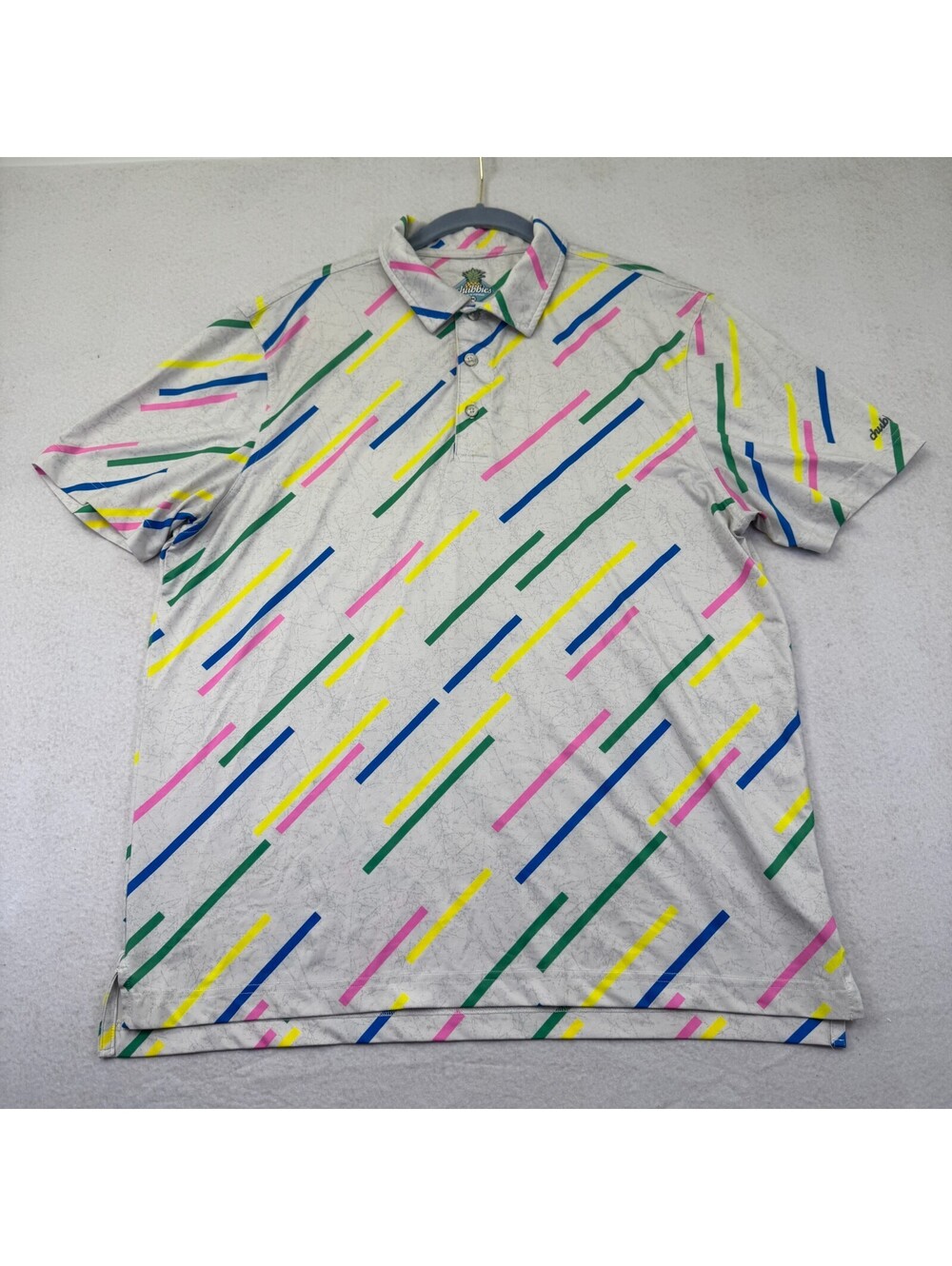Chubbies Polo Men's Medium Multicolored Lightweight Performance Activewear Golf